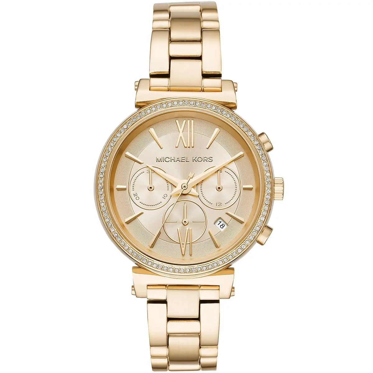 Michael Kors Sofie Chronograph Crystal Gold-Tone Women's Watch - MK6559
