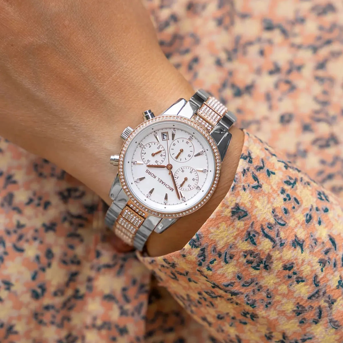 Michael Kors Ritz Pavé Two-Tone Unisex Watch MK6651