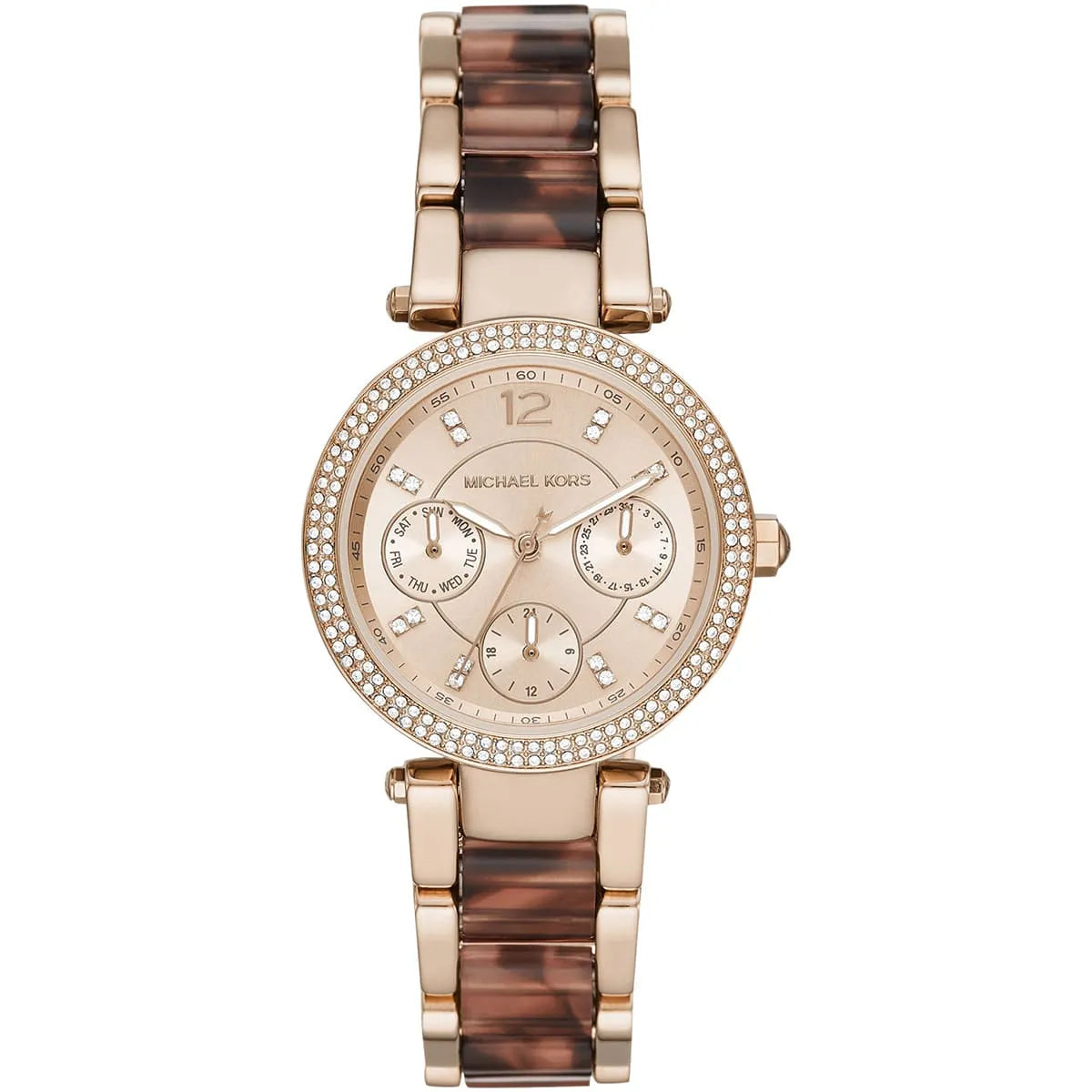 Michael Kors Parker Rose Gold-Tone and Acetate Women's Watch - MK6834