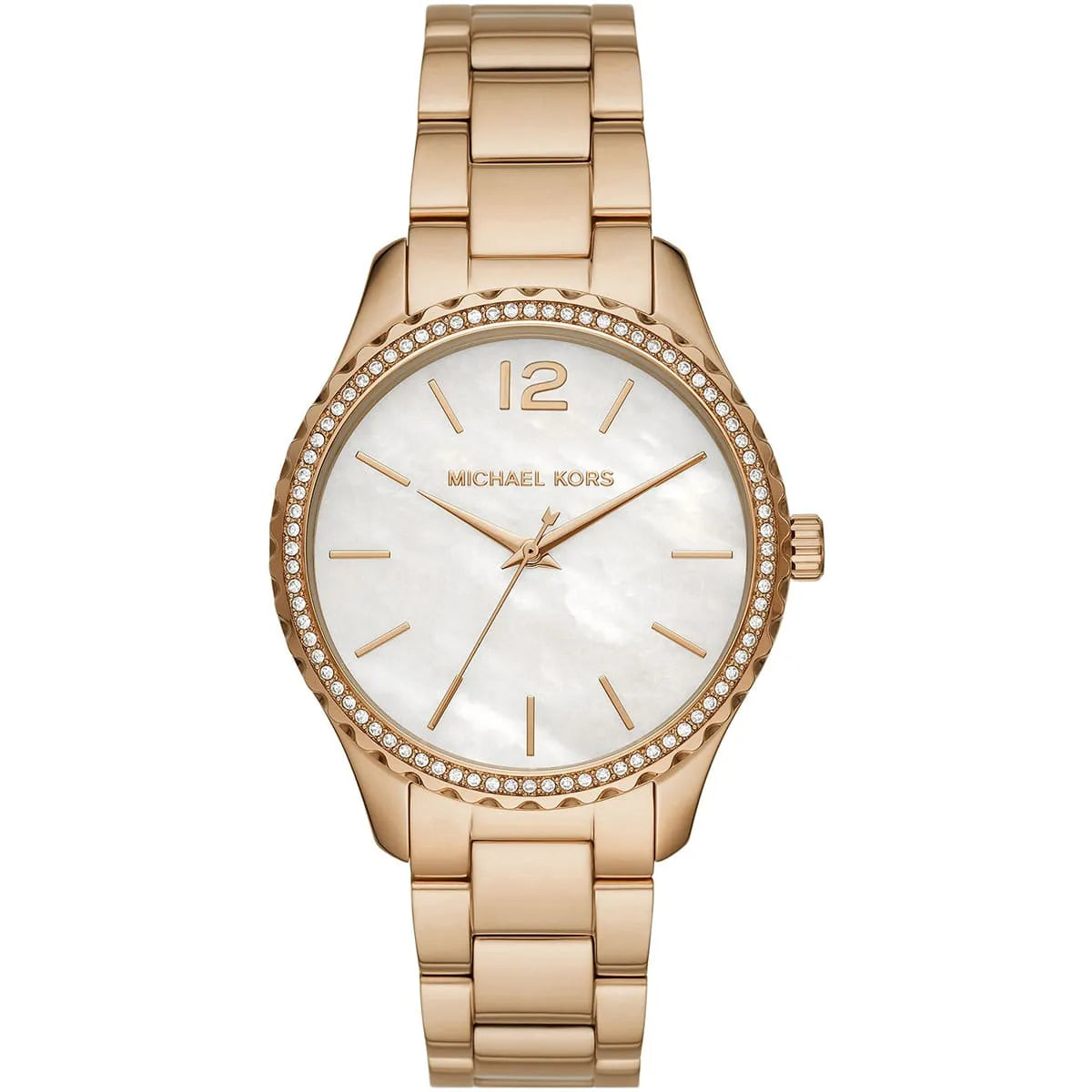 Michael Kors Layton White MOP Dial Gold Women's Watch - MK6870