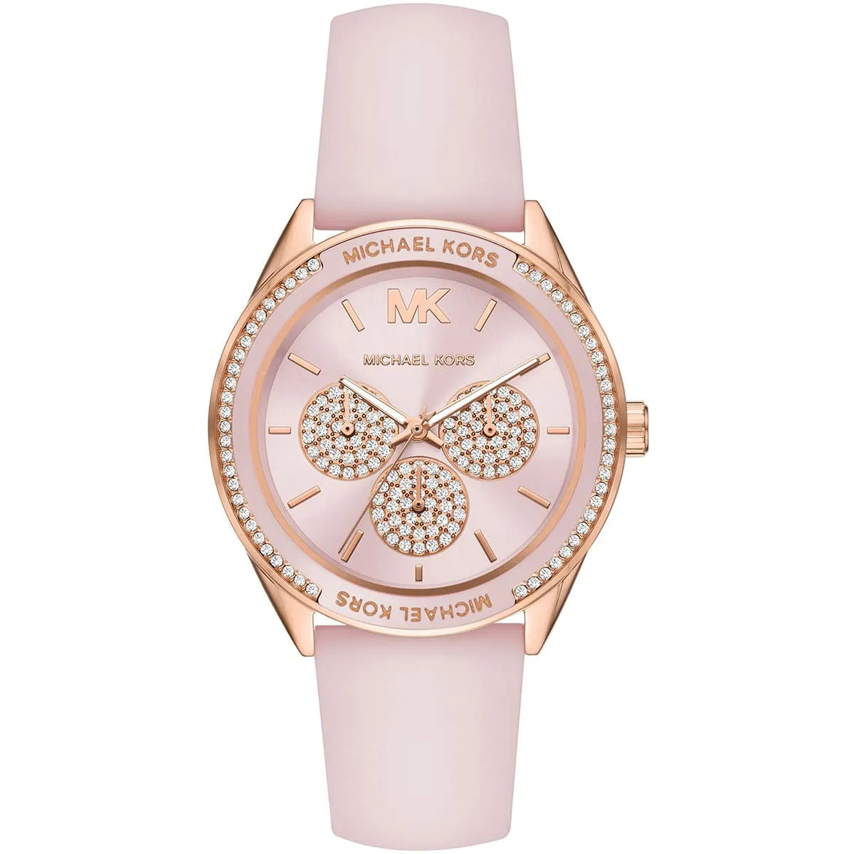 Michael Kors Oversized Sport Rose Gold-Tone and Silicone Women's Watch - MK6946