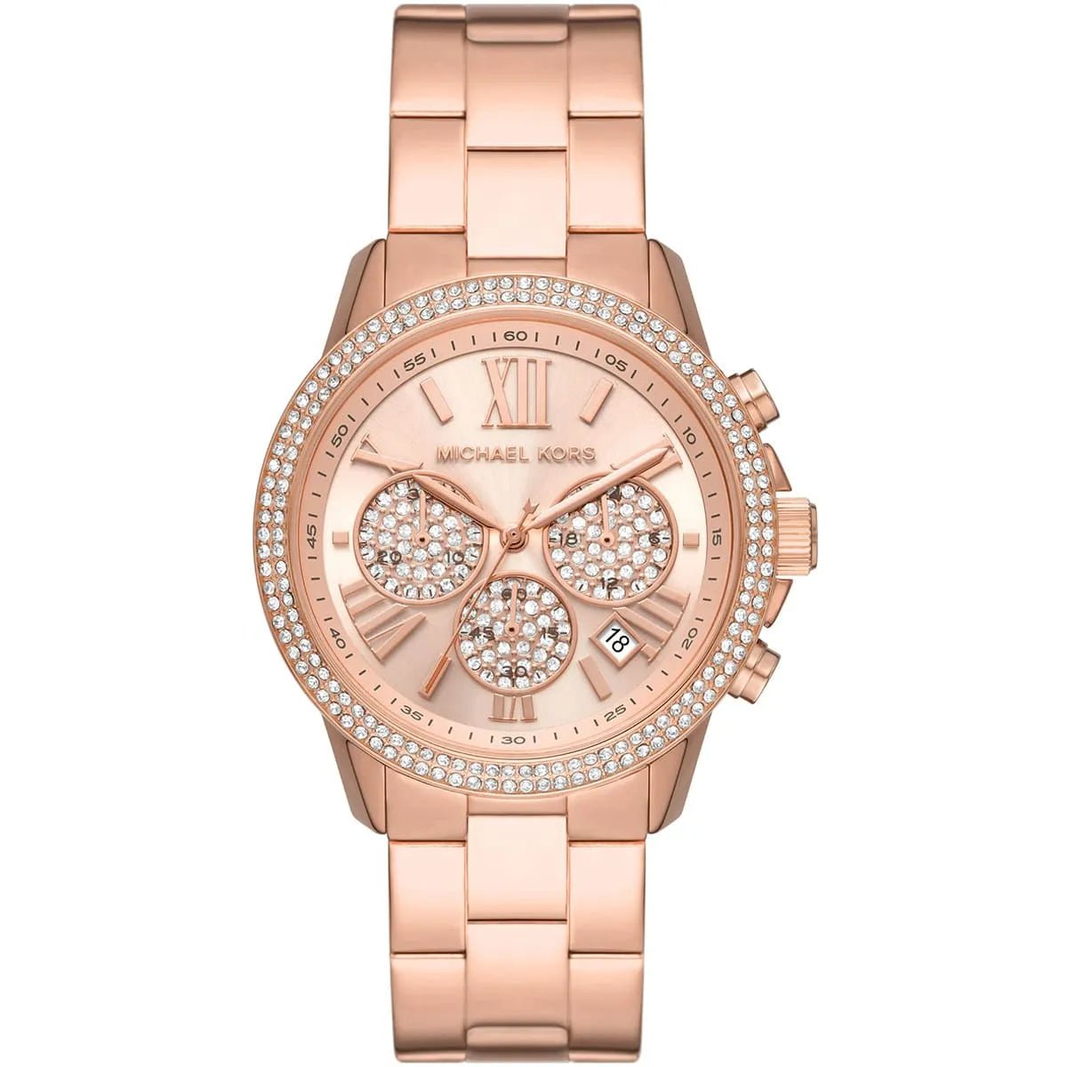 Michael Kors Oversized Bryn Pavé Rose Gold-Tone Brynn Women's Watch - MK7200