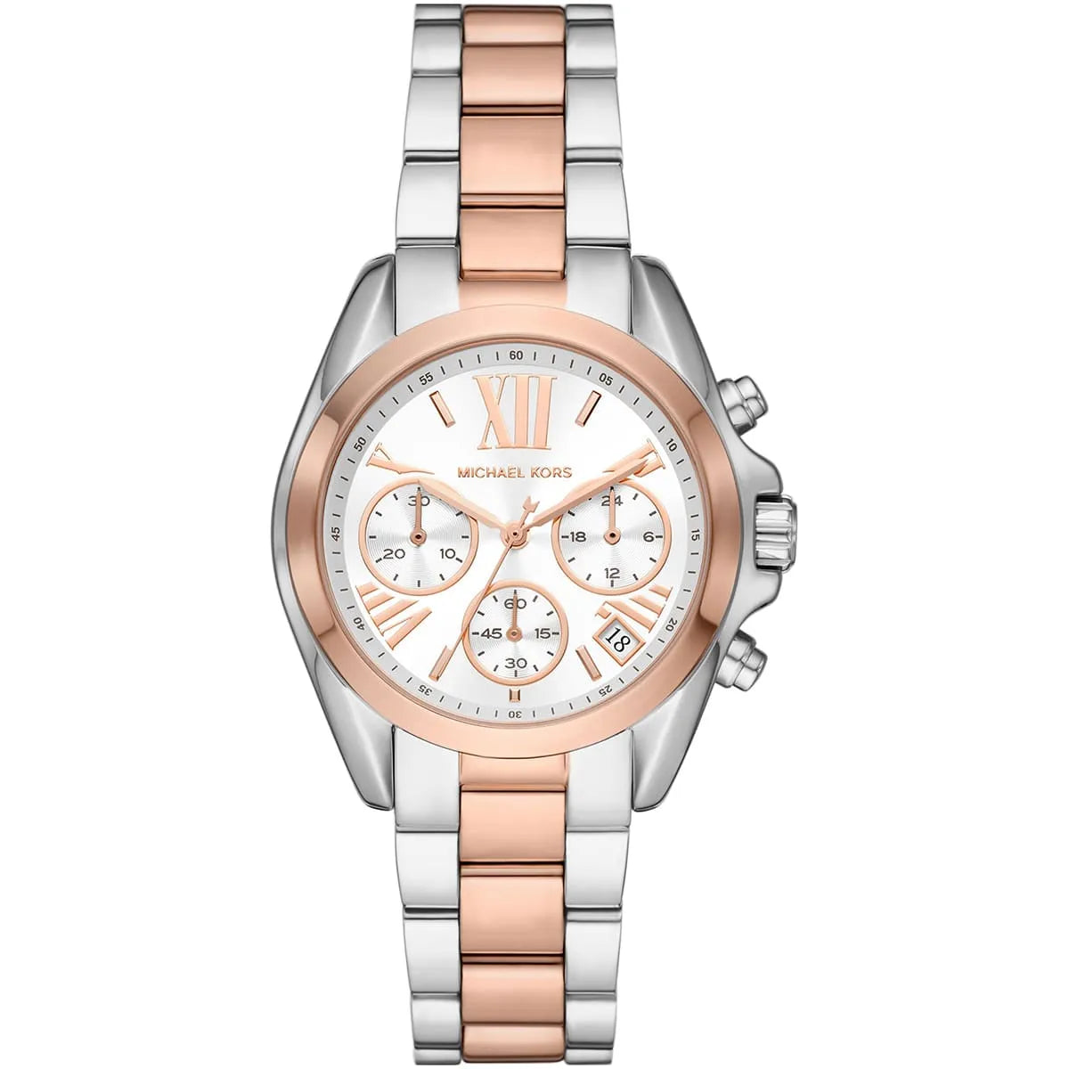 Michael Kors Bradshaw Chronograph Quartz White Dial Two-Tone Ladies MK7258