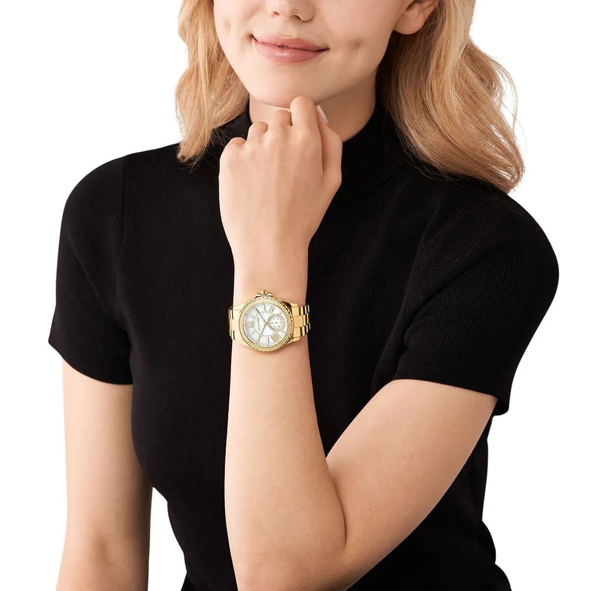 Michael Kors Everest Three-Hand Gold-Tone Women's Watch - MK7401