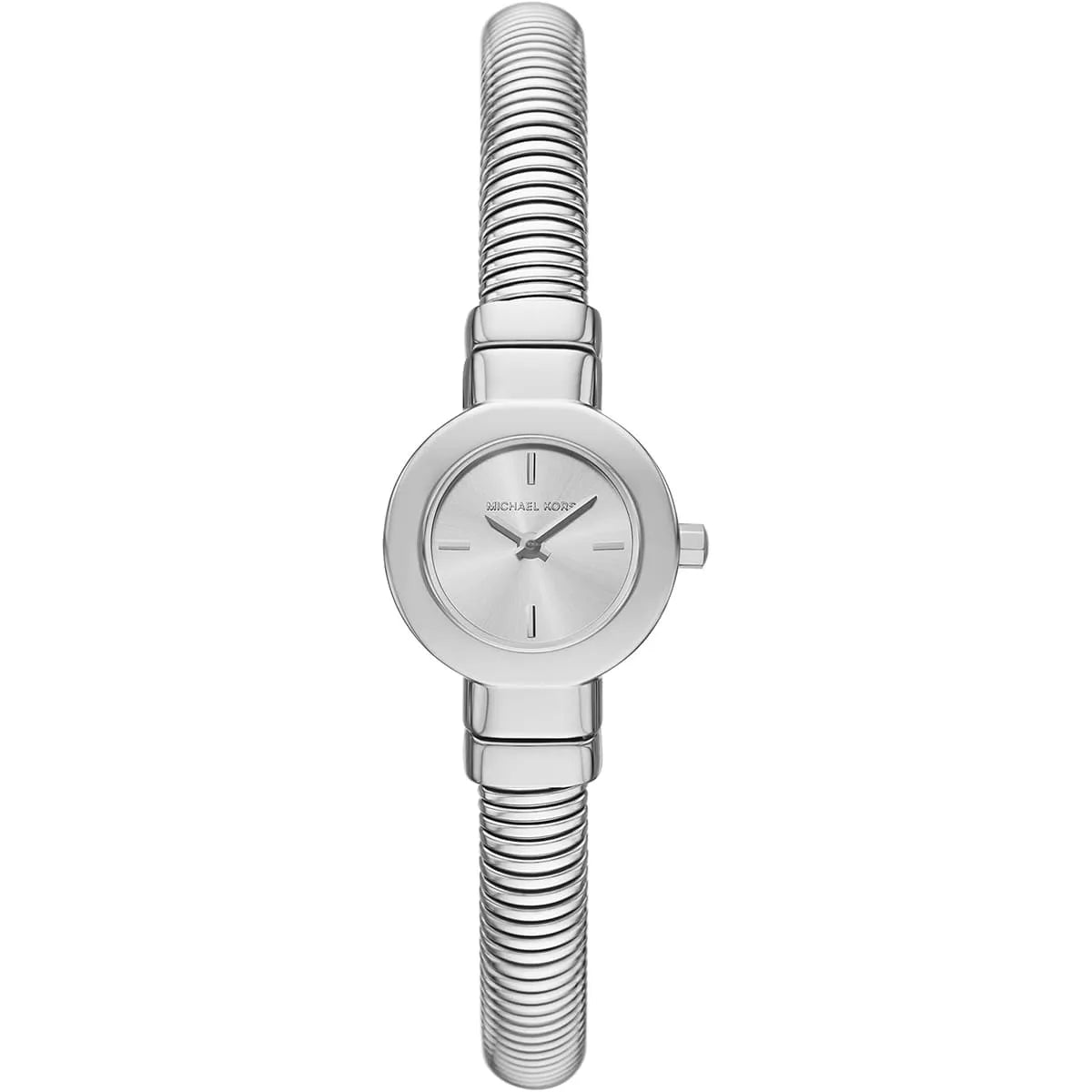 Michael Kors Gramercy silver dial women's watch with silver stainless steel bracelet