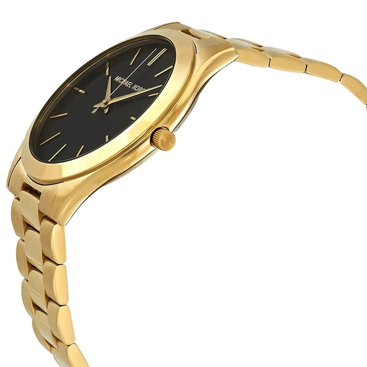 Michael Kors Oversized Slim Runway Balck Dial Gold Men's Watch - MK8621