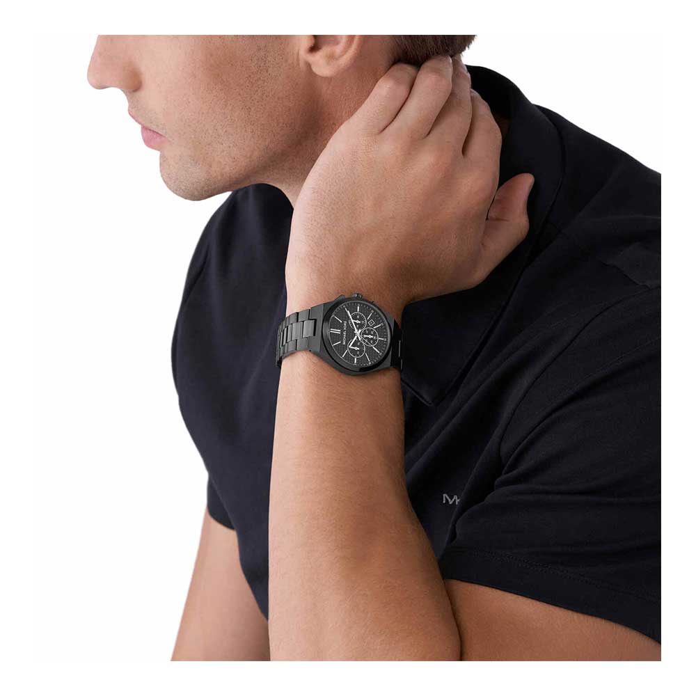Michael Kors Oversized Lennox Black-Tone Chronograph Men's Watch - MK9146