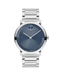 Movado Bold Evolution 2.0 with blue dial and stainless steel bracelet