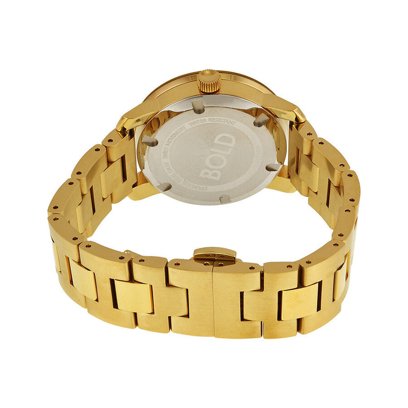 Movado Bold Gold Dial Yellow Gold Ion-plated Ladies Watch #3600104 - Watches of America #3