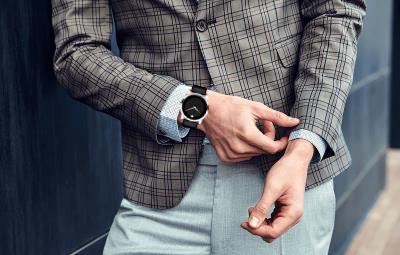 Movado Museum watch worn on wrist with black leather strap