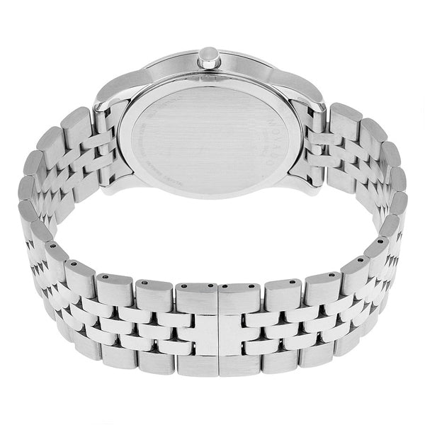Movado Museum Classic stainless steel bracelet and caseback view