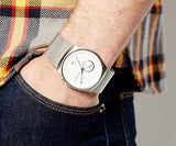 Skagen Havene White Dial Stainless Steel Mesh Men's Watch SKW6071