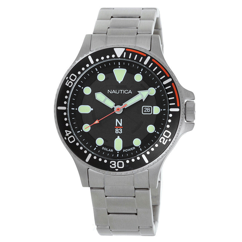 Nautica Cocoa Beach Solar-Powered Black Dial Men's Watch NAPCBS307 - The Watches Men & Co