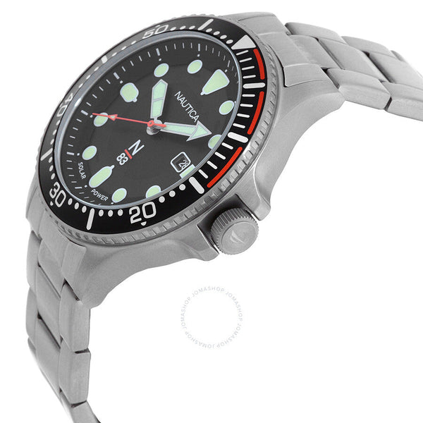 Nautica Cocoa Beach Solar-Powered Black Dial Men's Watch NAPCBS307 - The Watches Men & Co #2