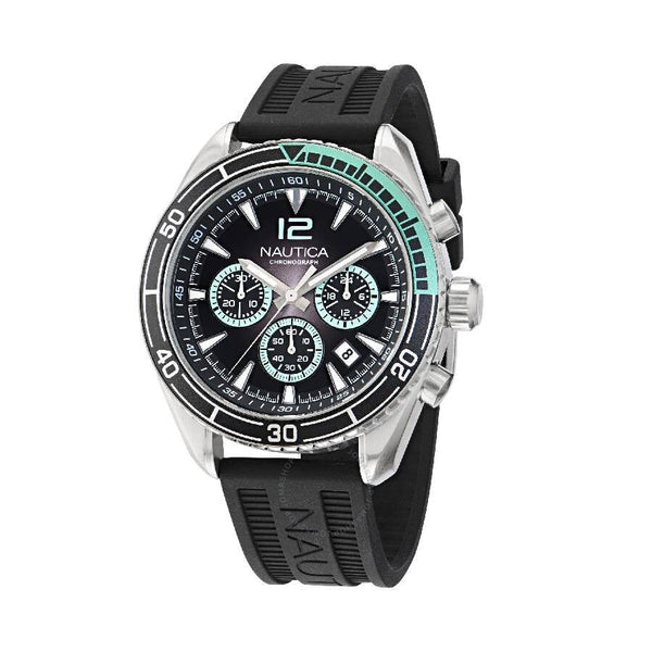 Nautica Key Biscane Chronograph Quartz Black Dial Men's Watch NAPKBF305 - The Watches Men & Co