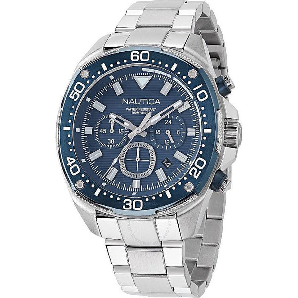 Nautica NCT Blue Sail Chronograph Quartz Blue Dial Men's Watch NAPBSF407 - The Watches Men & Co
