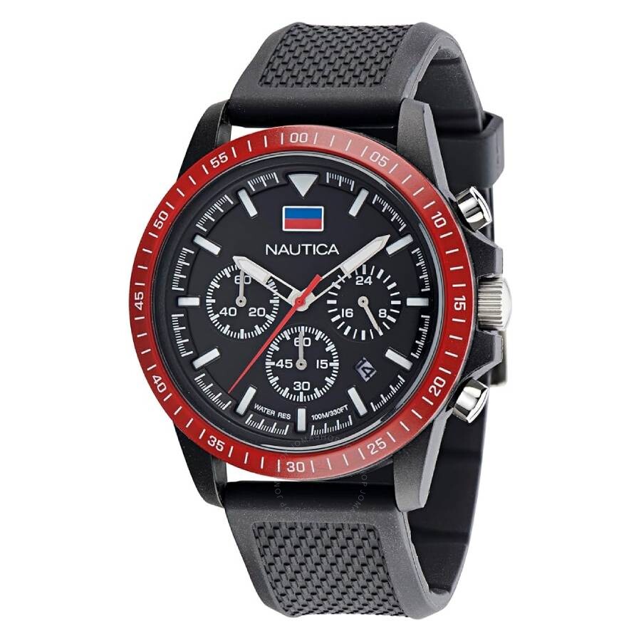 Nautica One Chronograph Quartz Black Dial Men's Watch NAPNOF3S8 - The Watches Men & Co