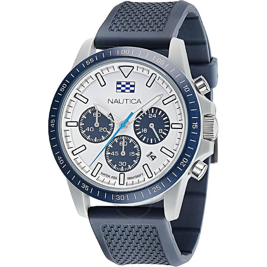 Nautica One Chronograph Quartz White Dial Men's Watch NAPNOF3S1 - The Watches Men & Co