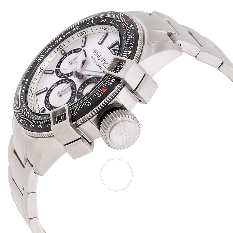Nautica Pacific Beach Chronograph Quartz White Dial Men's Watch NAPBFCF04 - The Watches Men & Co #2
