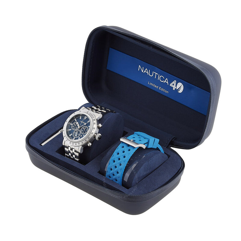 Nautica Spettacolare 40th anniversary Chronograph Quartz Blue Dial Men's Watch NAPSPF302 - The Watches Men & Co #4