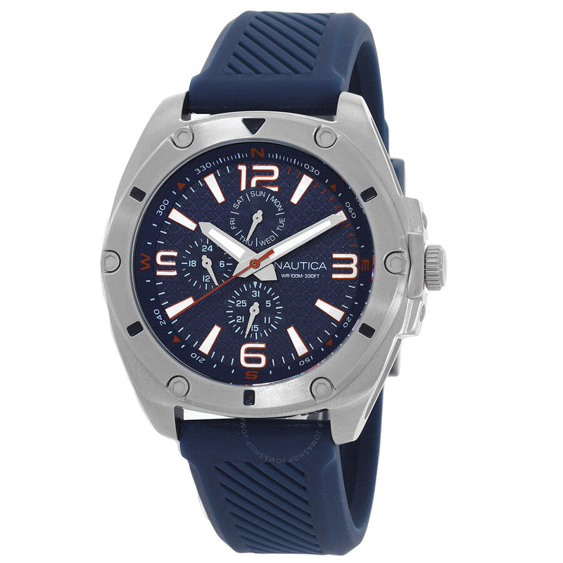 Nautica Tin Can Bay Multifunction Quartz Blue Dial Men's Watch NAPTCS224 - The Watches Men & Co