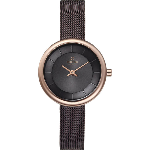 Obaku Classic Quartz Black Dial Ladies Watch V146LXVNMN - The Watches Men & Co