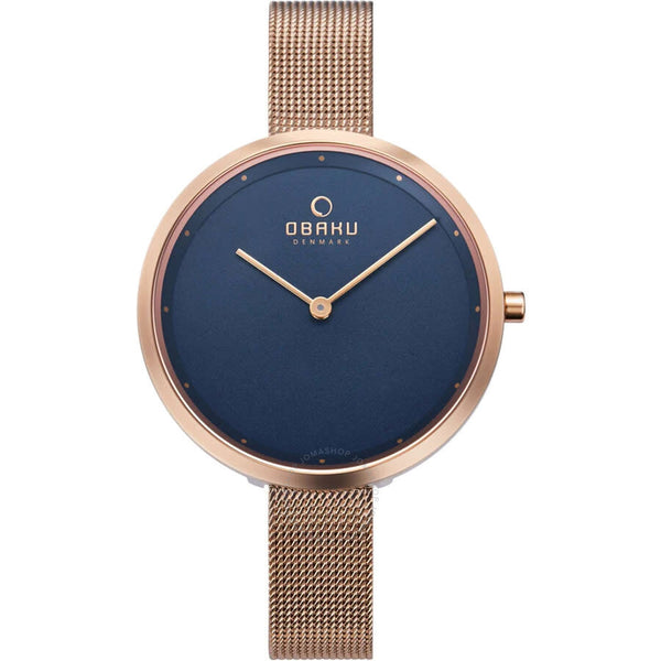 Obaku Classic Quartz Blue Dial Ladies Watch V227LXVLMV - The Watches Men & Co