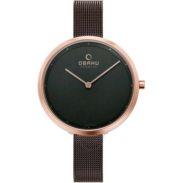 Obaku Classic Quartz Brown Dial Ladies Watch V227LXVNMN - The Watches Men & Co