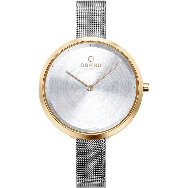 Obaku Classic Quartz Silver Dial Ladies Watch V227LXGIMC - The Watches Men & Co