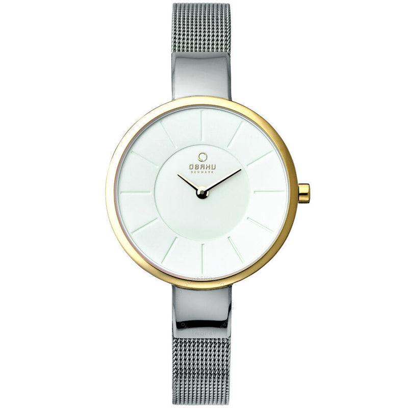 Obaku Classic Quartz White Dial Ladies Watch V149LXAIMC2 - The Watches Men & Co