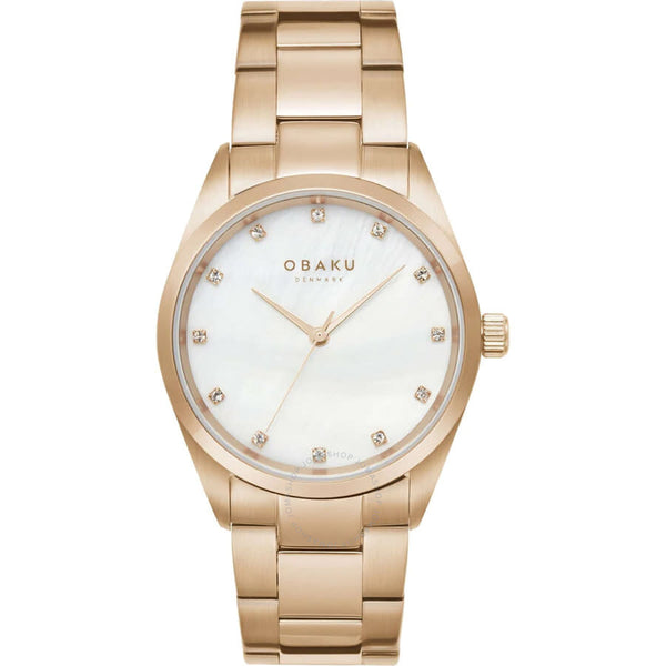 Obaku Classic Quartz White Dial Ladies Watch V263LXVWSV - The Watches Men & Co