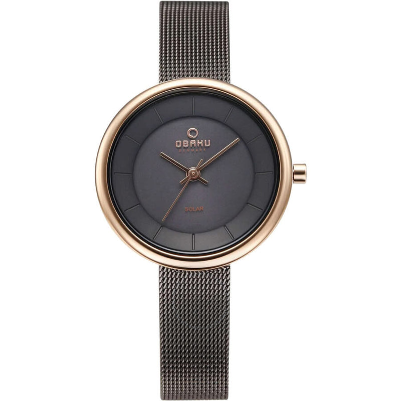 Obaku Lys Quartz Black Dial Ladies Watch V206LRVJMJ - The Watches Men & Co