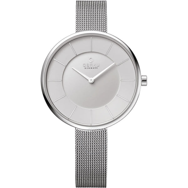Obaku Sand Quartz White Dial Ladies Watch V185LXCIMC - The Watches Men & Co