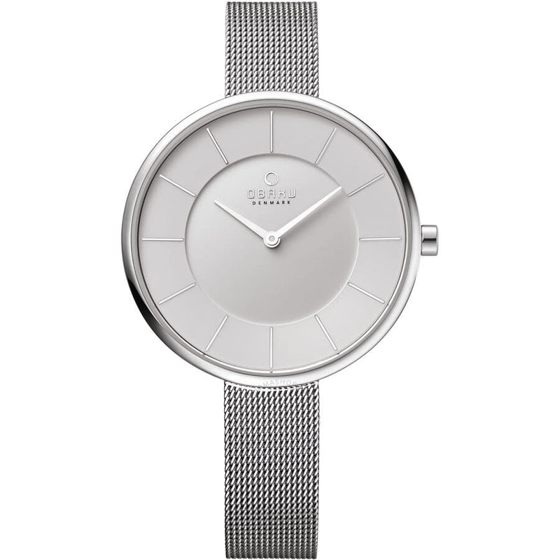 Obaku Sand Quartz White Dial Ladies Watch V185LXCIMC - The Watches Men & Co