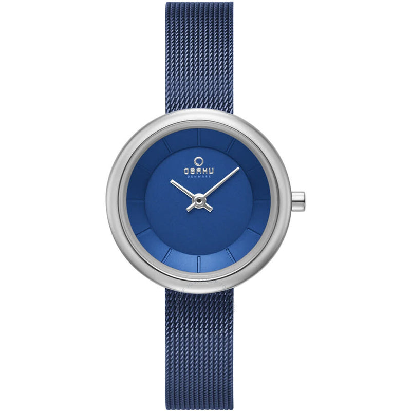 Obaku Stille Arctic Quartz Blue Dial Ladies Watch V146LXCLML - The Watches Men & Co