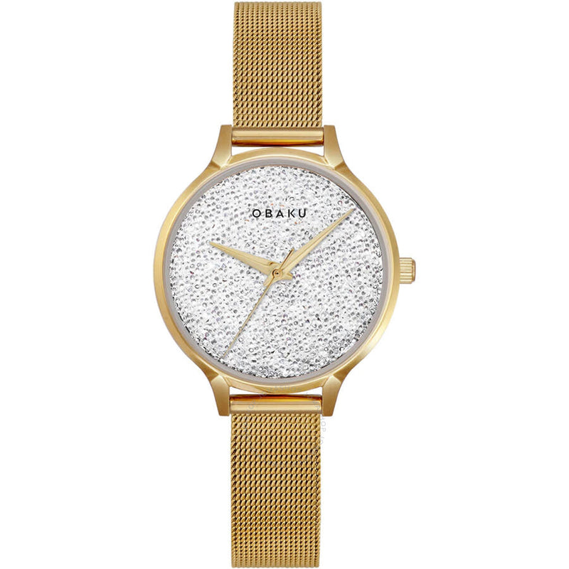 Obaku Stjerner Quartz Silver Dial Ladies Watch V238LXGWMG - The Watches Men & Co