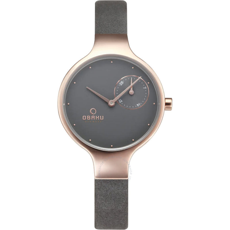 Obaku Vand Quartz Grey Dial Ladies Watch V201LDVJRJ - The Watches Men & Co