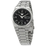Open Box - Seiko 5 Automatic Black Arabic Dial Stainless Steel Men's Watch SNK063J5 - The Watches Men & Co