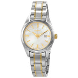 Open Box - Seiko Quartz White Dial Two-tone Ladies Watch SUR636P1 - The Watches Men & Co