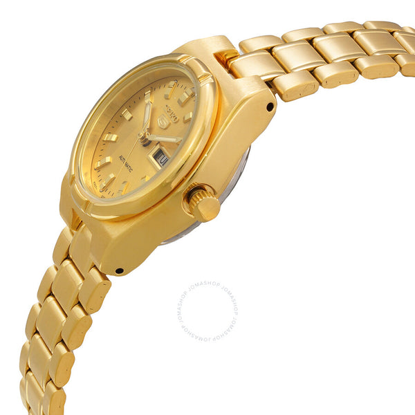 Open Box - Seiko Series 5 Automatic Gold Dial Ladies Watch SYM600K1 - The Watches Men & Co #2