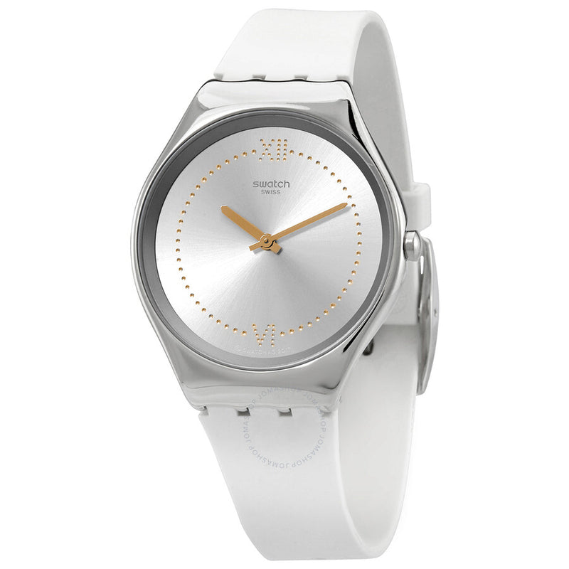 Open Box - Swatch Irony Skindoree Quartz Silver Dial Ladies Watch SYXS108 - The Watches Men & Co