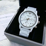 Emporio Armani Luigi Ceramic White Dial Men's Watch AR1499