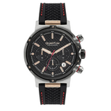 Quantum Black Chronograph Silicone Strap Men’s Watch HNG956.351 - Watch
