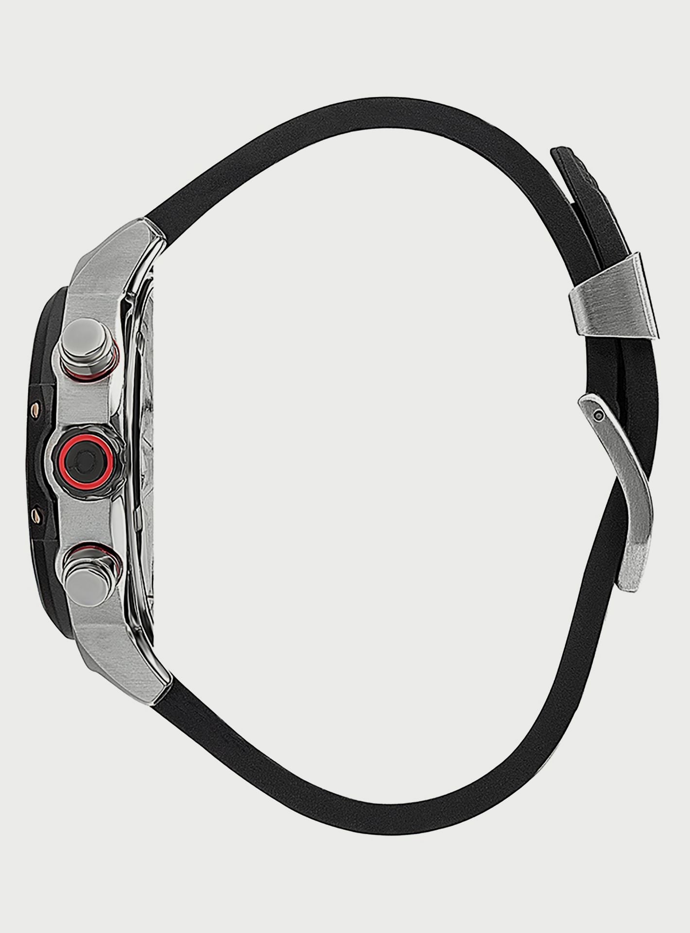 Quantum Black Chronograph Silicone Strap Men's Watch HNG956.351 - The Watches Men & Co #2