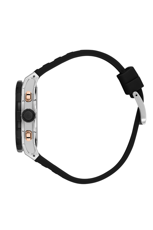 Quantum Hunter Men’s Chronograph Watch Black Rubber Strap – HNG1082.371 - Watch