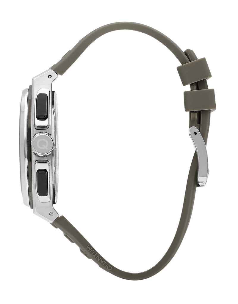 Quantum Men’s Beige Chronograph Silicone Strap Watch – PWG1078.357 - Watch