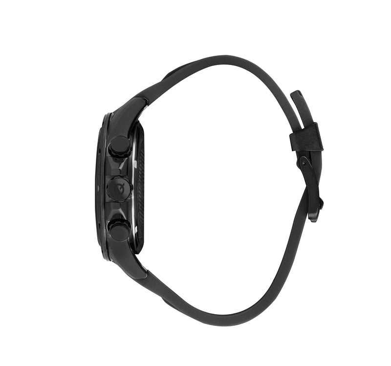 Quantum Men’s Black Chronograph Silicone Strap Watch – HNG893.851 - Watch