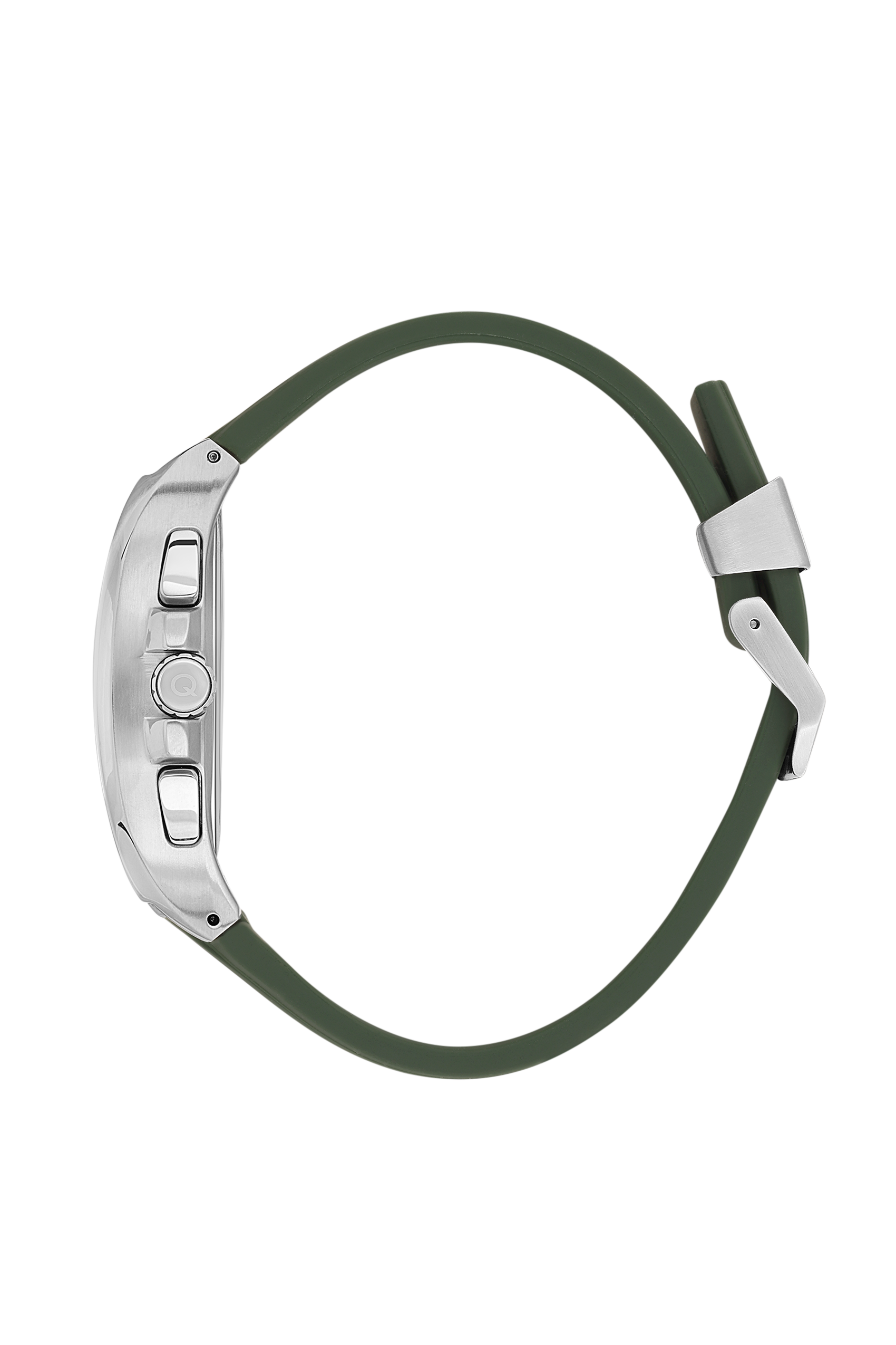 Quantum Men’s Green Chronograph Silicone Strap Watch – HNG997.375 - Watch