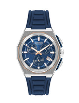 Quantum Men’s Navy Chronograph Silicone Strap Watch – PWG1078.399 - Watch