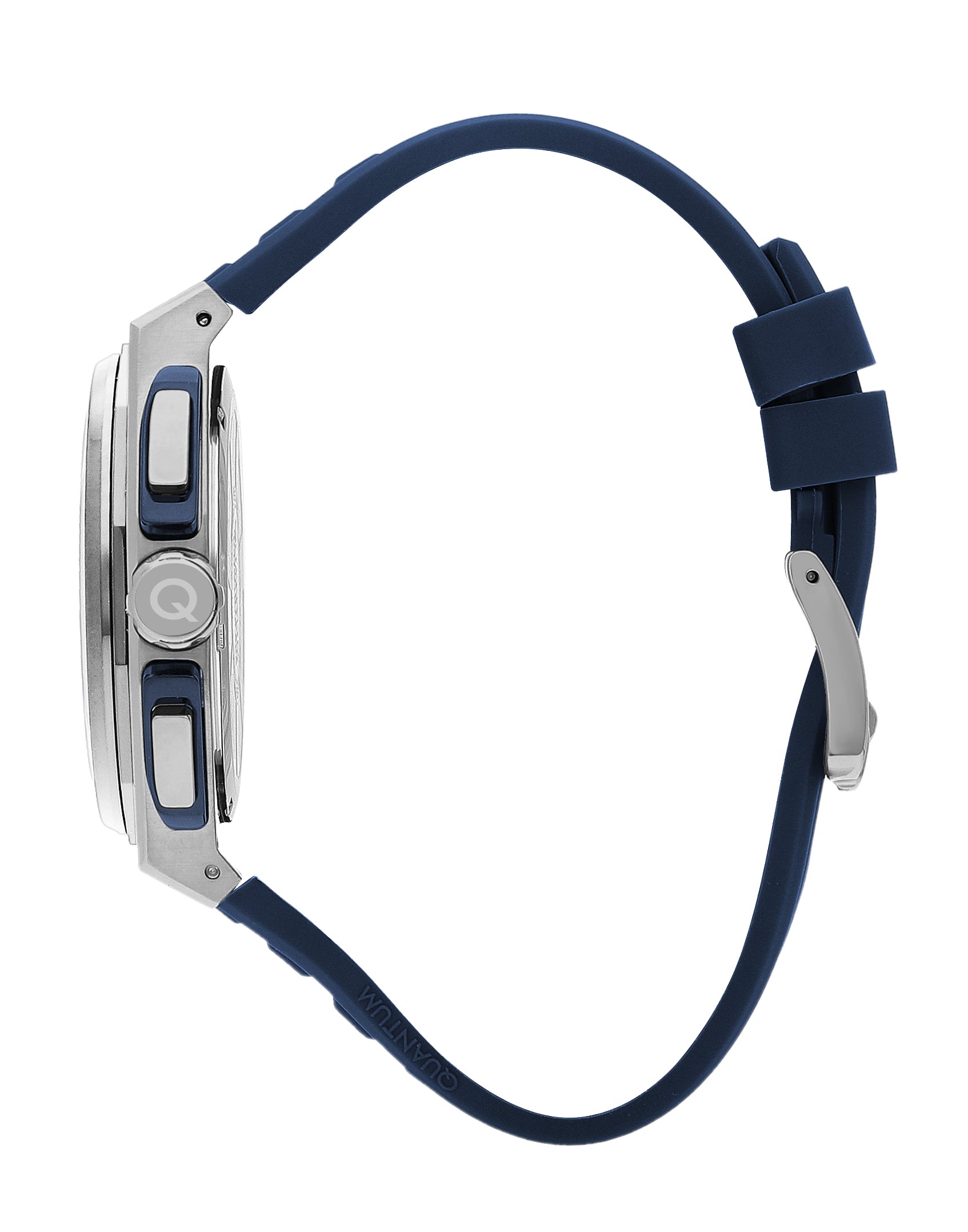 Quantum Men’s Navy Chronograph Silicone Strap Watch – PWG1078.399 - Watch